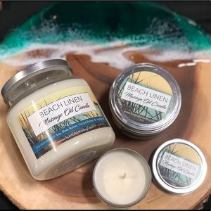 Beach Linen Massage Oil Candle - 16 oz